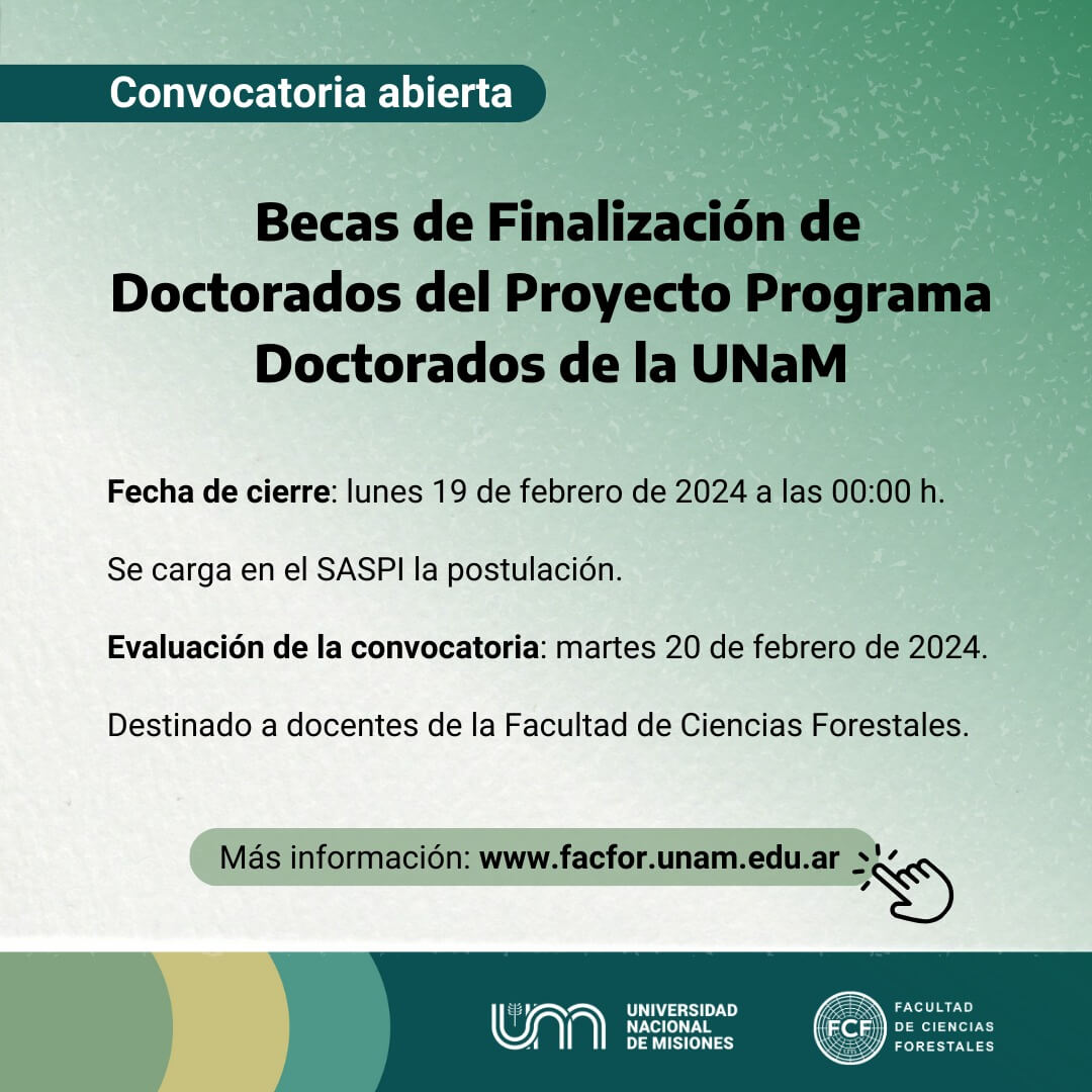 Convocatoria abierta a las Becas de Finalización de Doctorados del ...