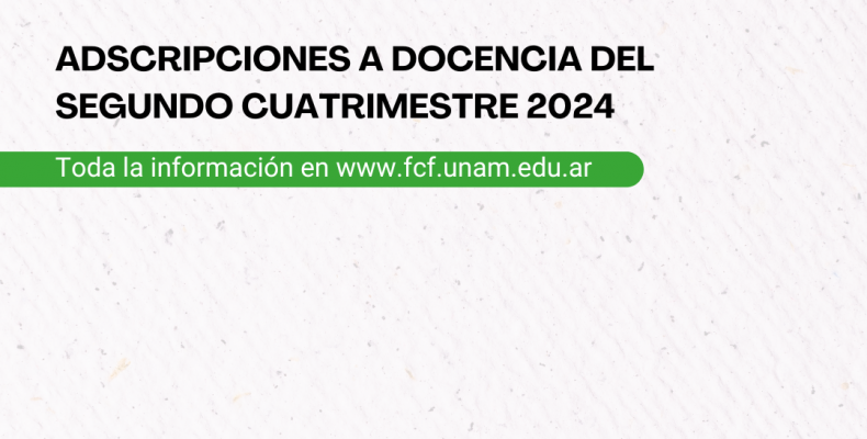 Adscripciones a docencia del segundo cuatrimestre 2024 - Facultad de ...