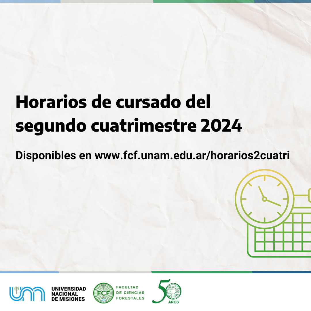 Horarios de cursado del segundo cuatrimestre 2024 - Facultad de ...